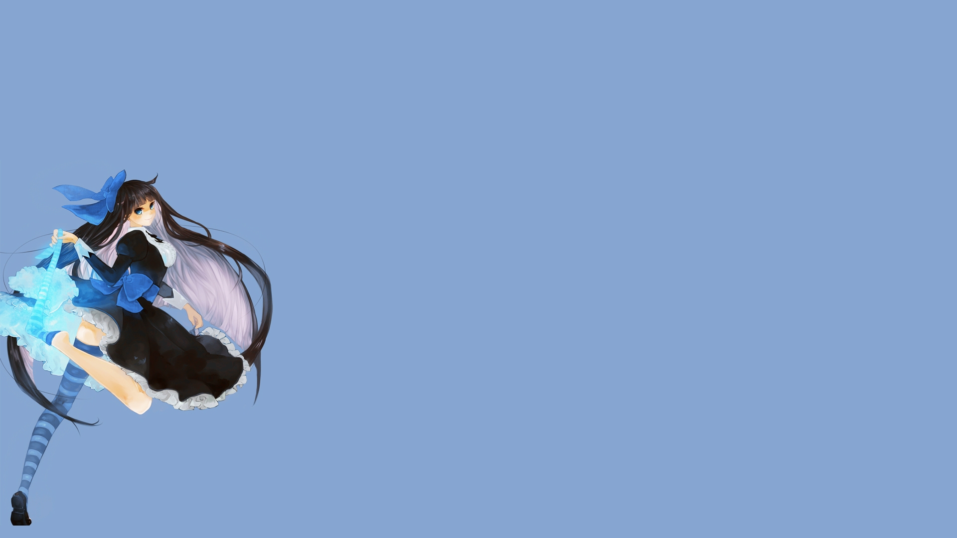 Panty and Stocking with Garterbelt, простой фон, Анархия чулок, полосатые носки - обои на рабочий стол