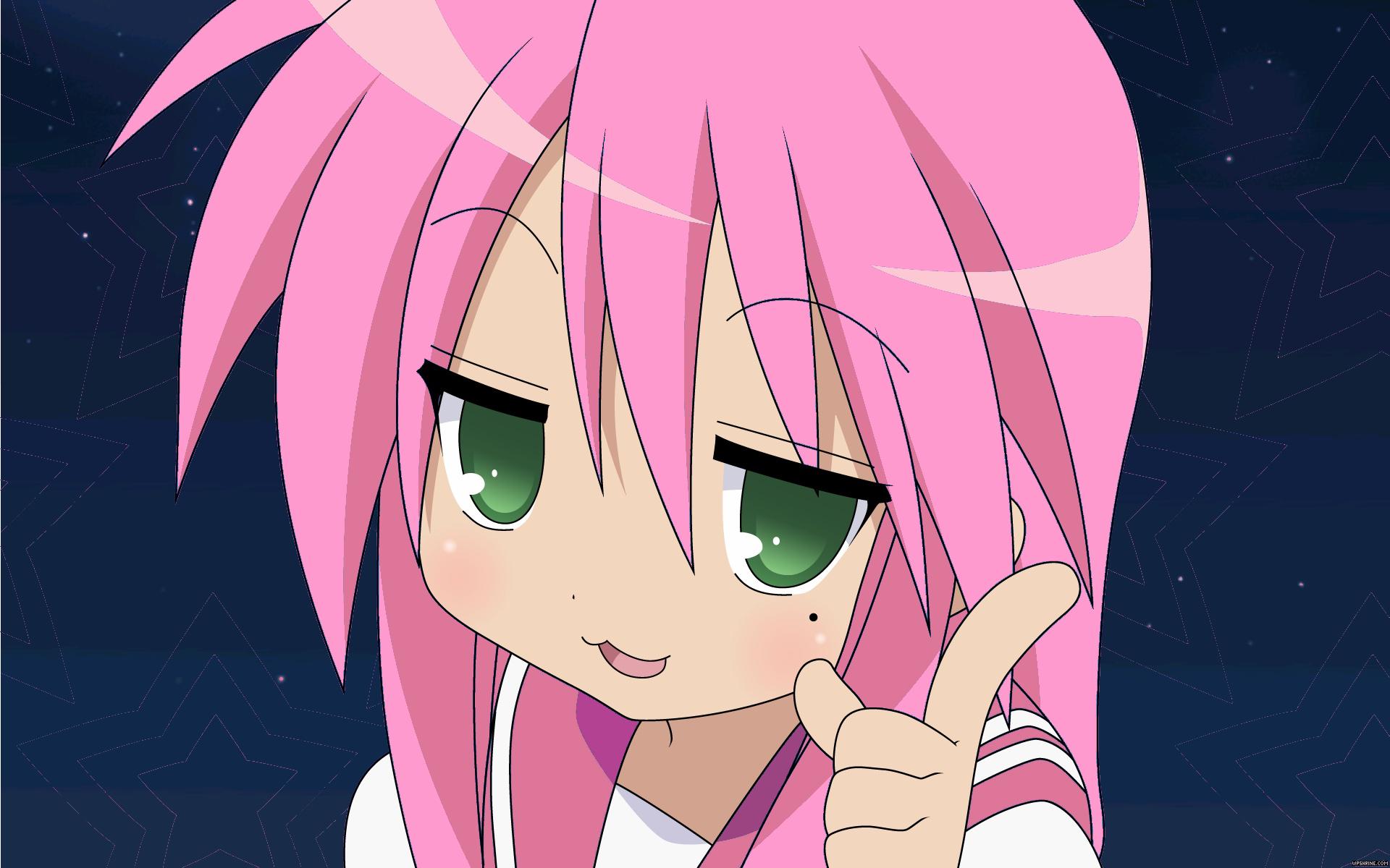 Счастливая Звезда (Лаки Стар), школьная форма, розовые волосы, Izumi Konata - обои на рабочий стол