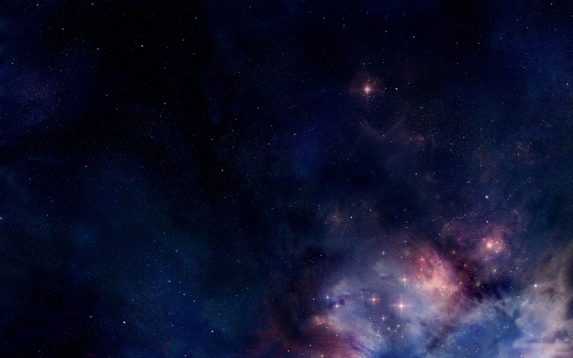 космическое пространство, звезды, туманности - обои на рабочий стол