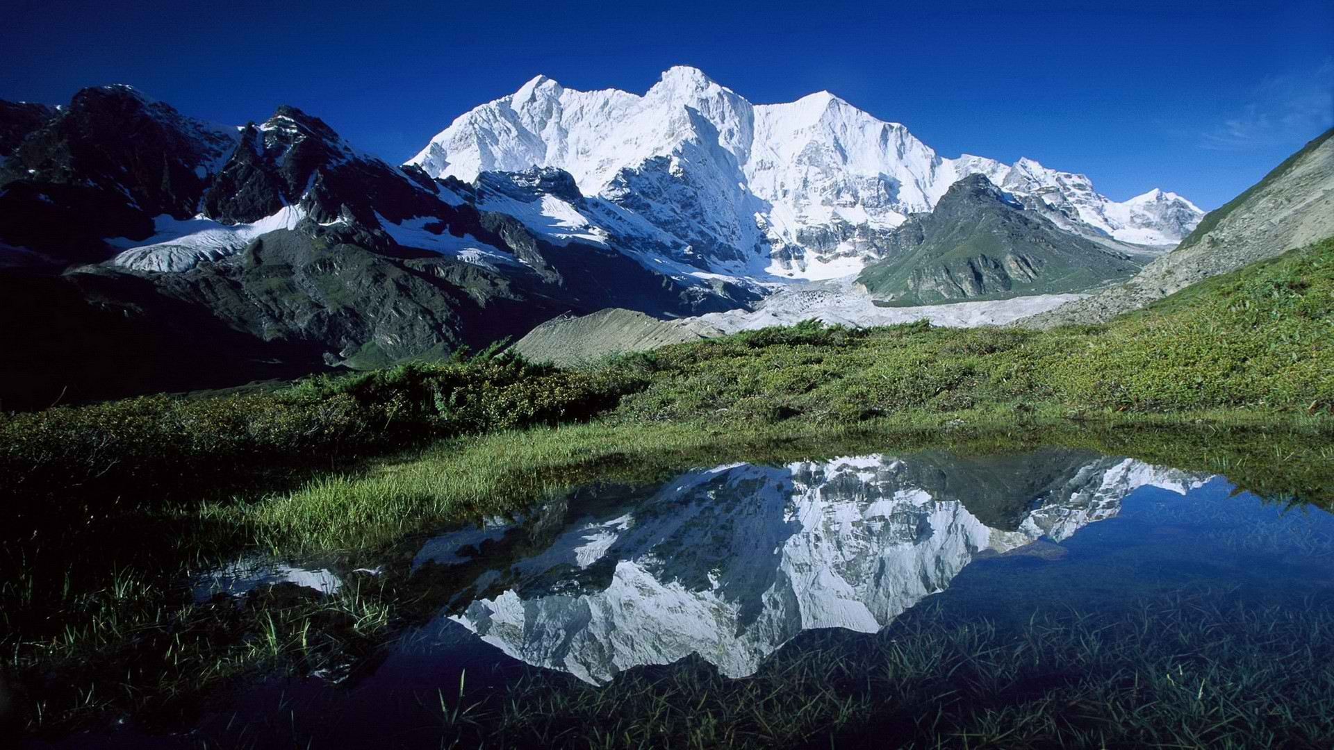 пик, ледник, Тибет - обои на рабочий стол