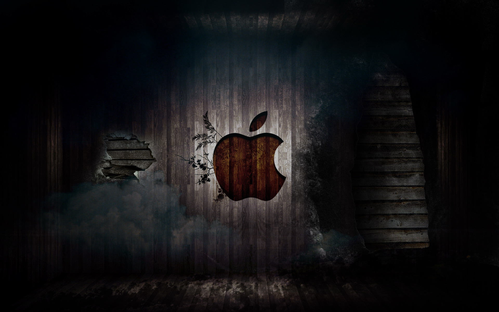 Эппл (Apple), гранж, логотипы - обои на рабочий стол