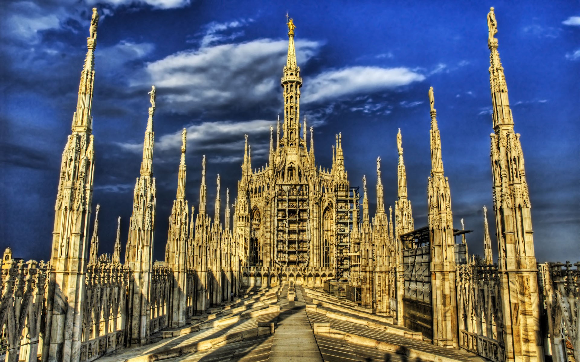 архитектура, здания, Milano, HDR фотографии, Дуомо ди Милано - обои на рабочий стол