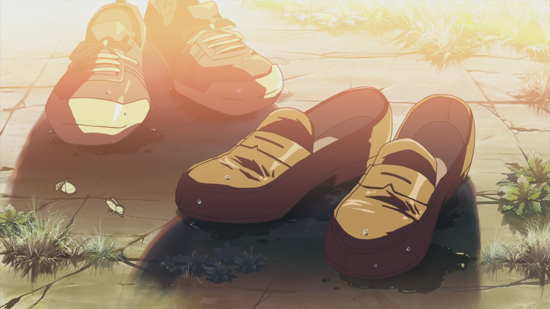 обувь, Макото Синкай, аниме, Место Обещали в наших ранних дней - обои на рабочий стол