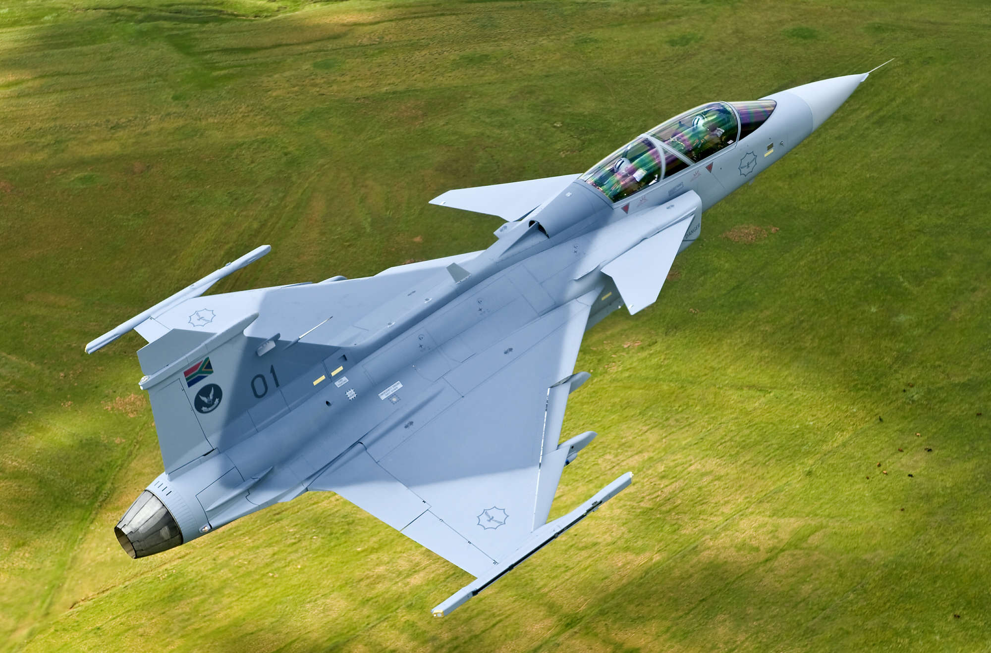 самолет, военный, Шведский, самолеты, транспортные средства, Jas 39 Gripen, Южноафриканская ВВС - обои на рабочий стол