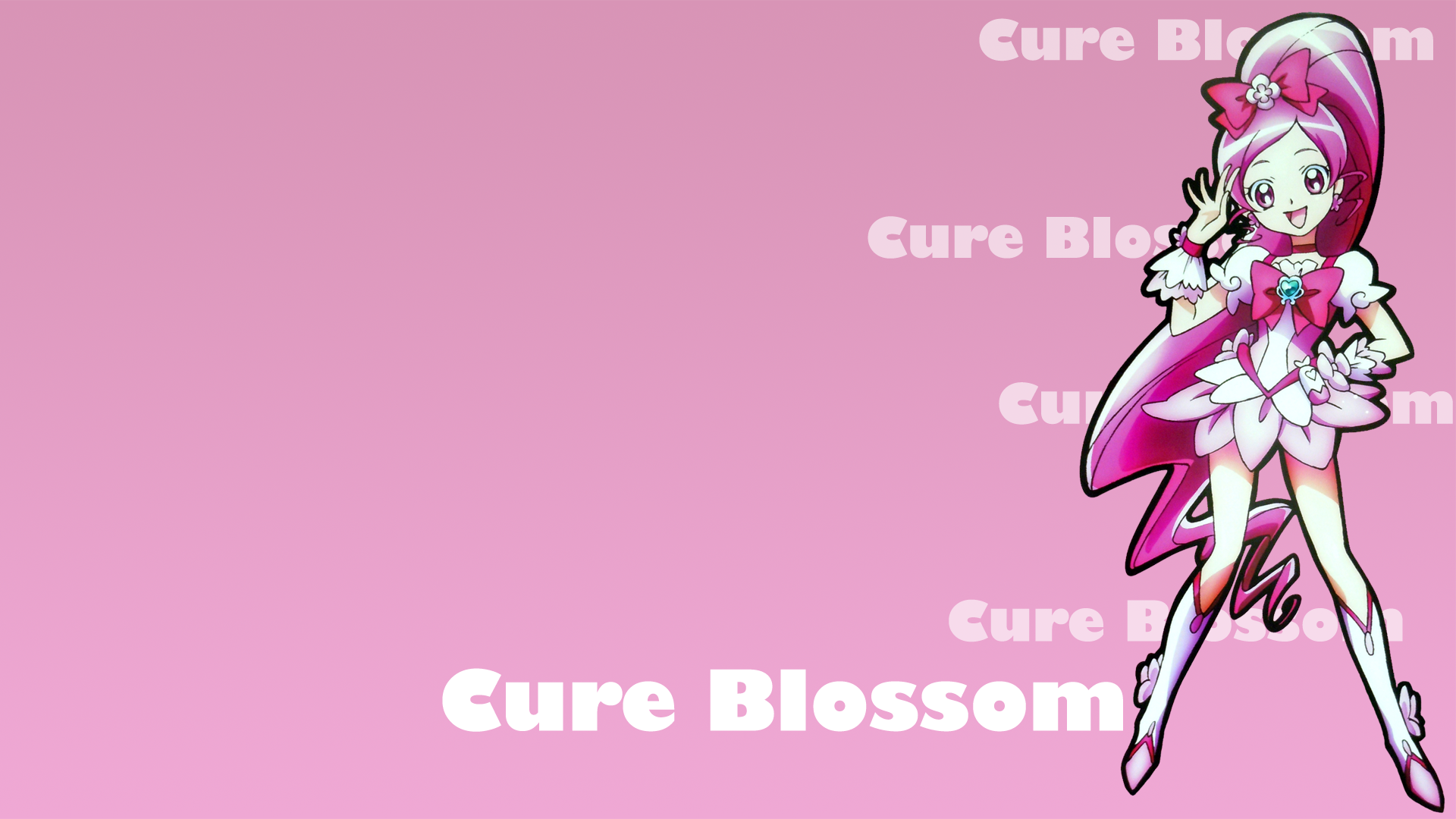 Pretty Cure, простой фон, Cure Blossom - обои на рабочий стол
