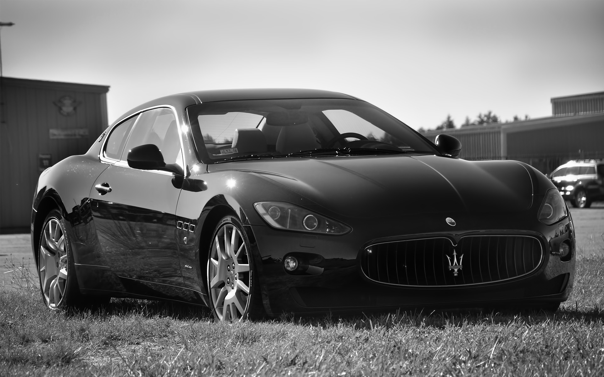 автомобили, Maserati, оттенки серого, транспортные средства - обои на рабочий стол