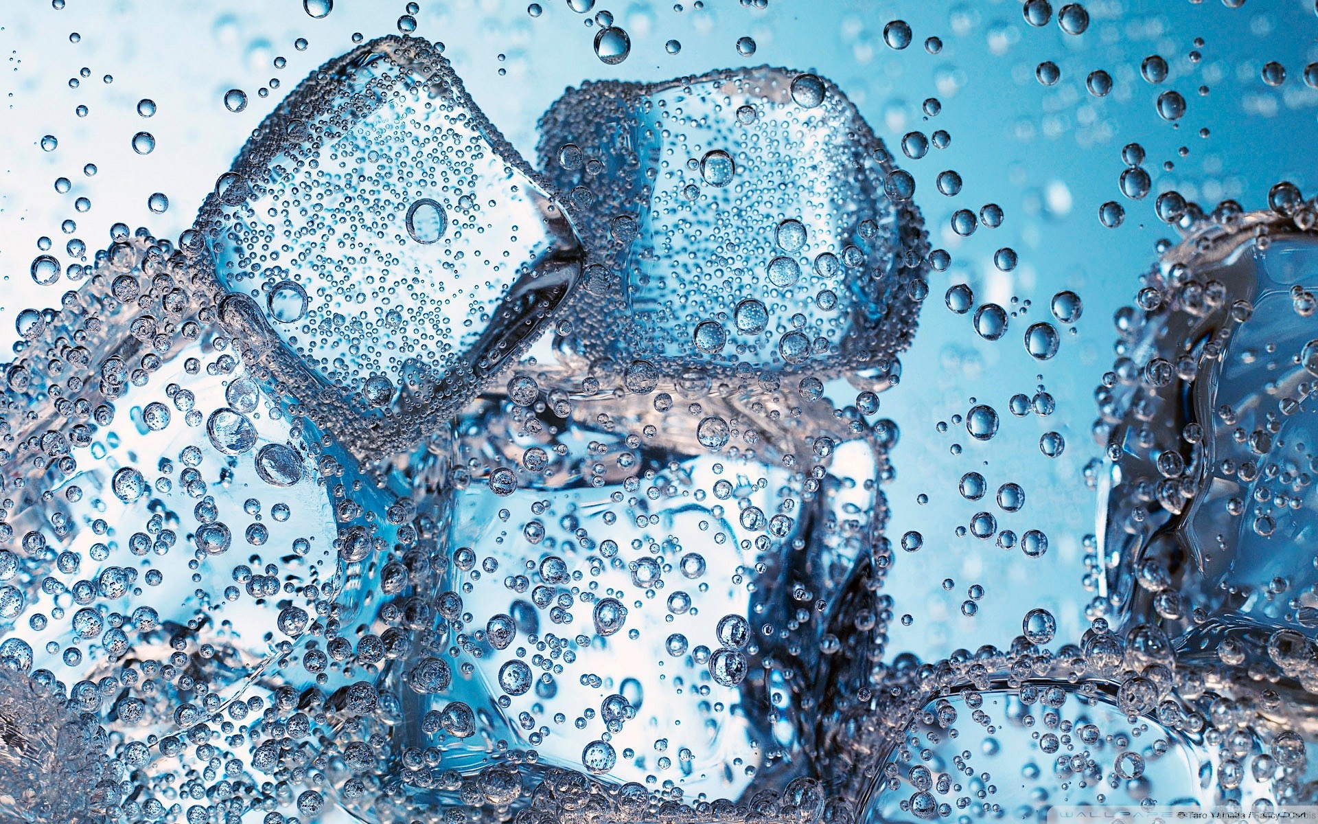 вода, лед, кубики льда - обои на рабочий стол