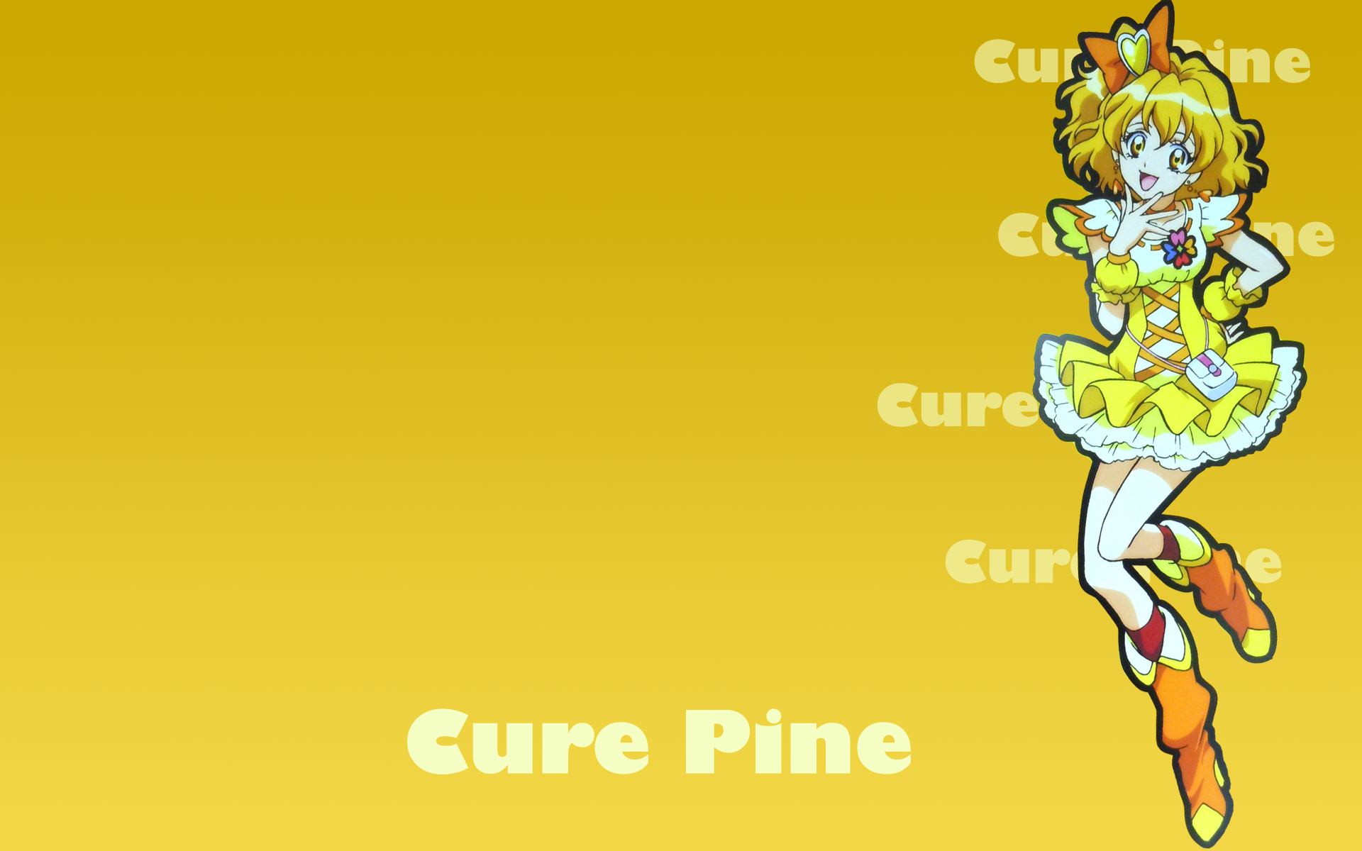 Pretty Cure, простой фон, Cure Pine - обои на рабочий стол