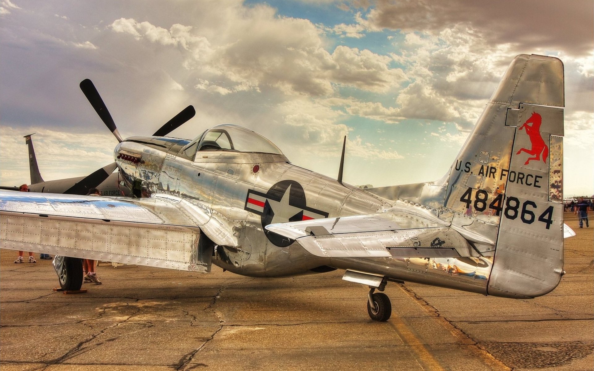 самолет, Вторая мировая война, бойцы, P - 51 Mustang - обои на рабочий стол