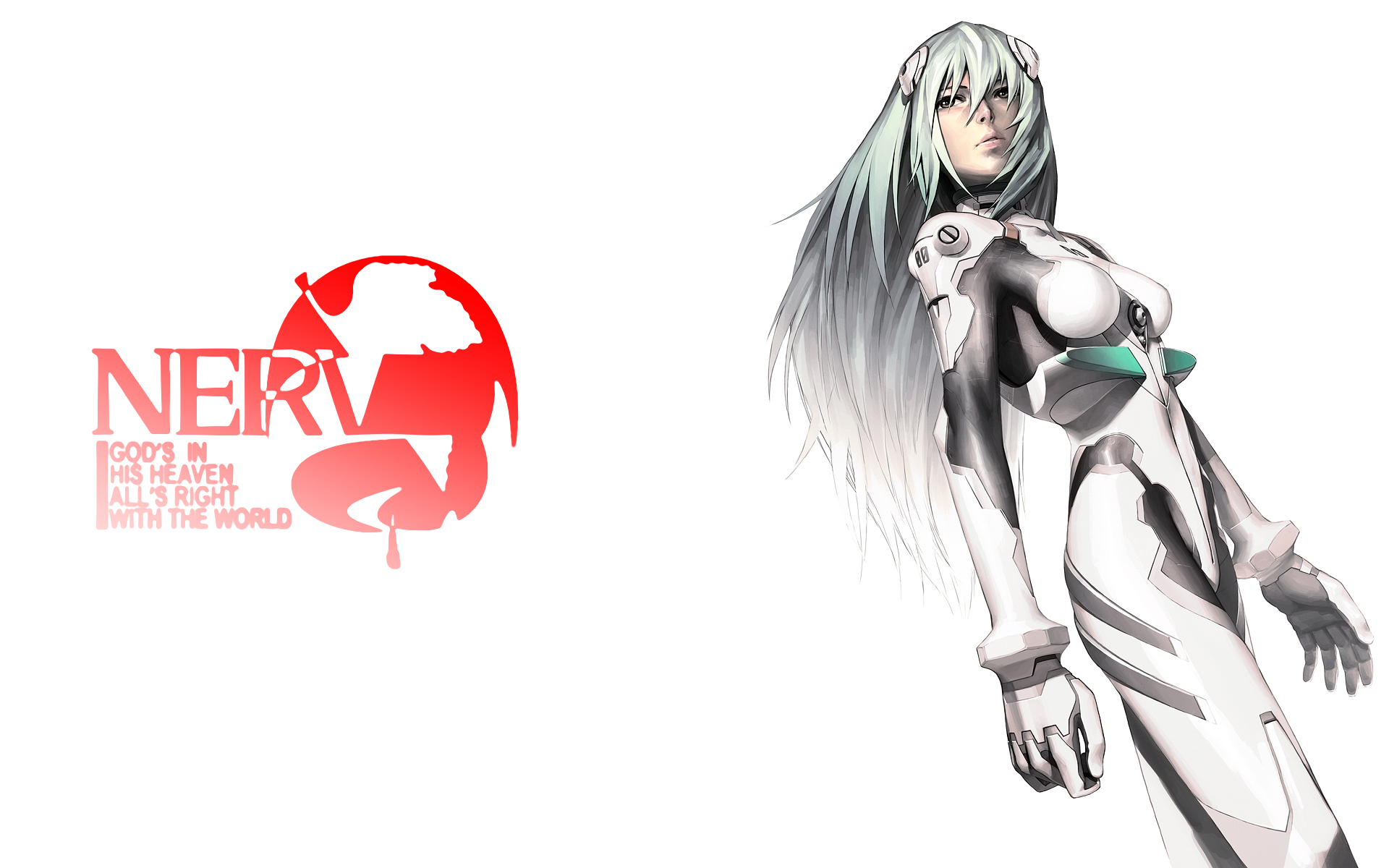 Ayanami Rei, Neon Genesis Evangelion (Евангелион), простой фон, аниме девушки - обои на рабочий стол