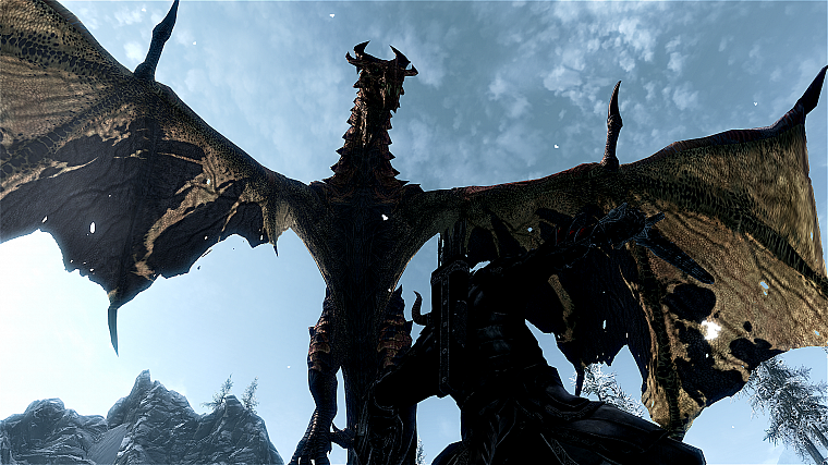 драконы, The Elder Scrolls V : Skyrim - обои на рабочий стол