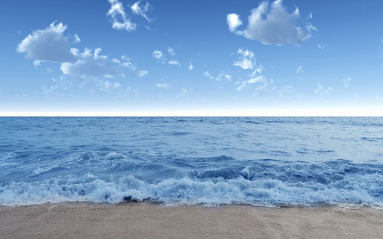 вода, облака, природа, побережье, море, пляжи - обои на рабочий стол