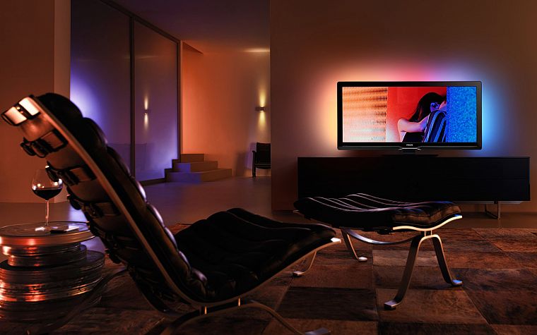 телевидение, диван, домой, интерьер, Philips, дизайн интерьера - обои на рабочий стол