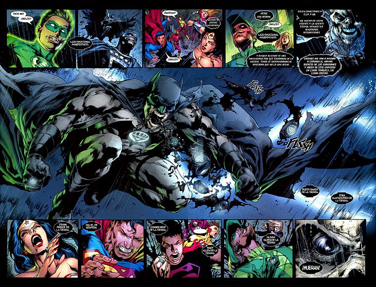 Зеленый Фонарь, Бэтмен, DC Comics, супермен, черная Ночь, Wonder Woman - обои на рабочий стол