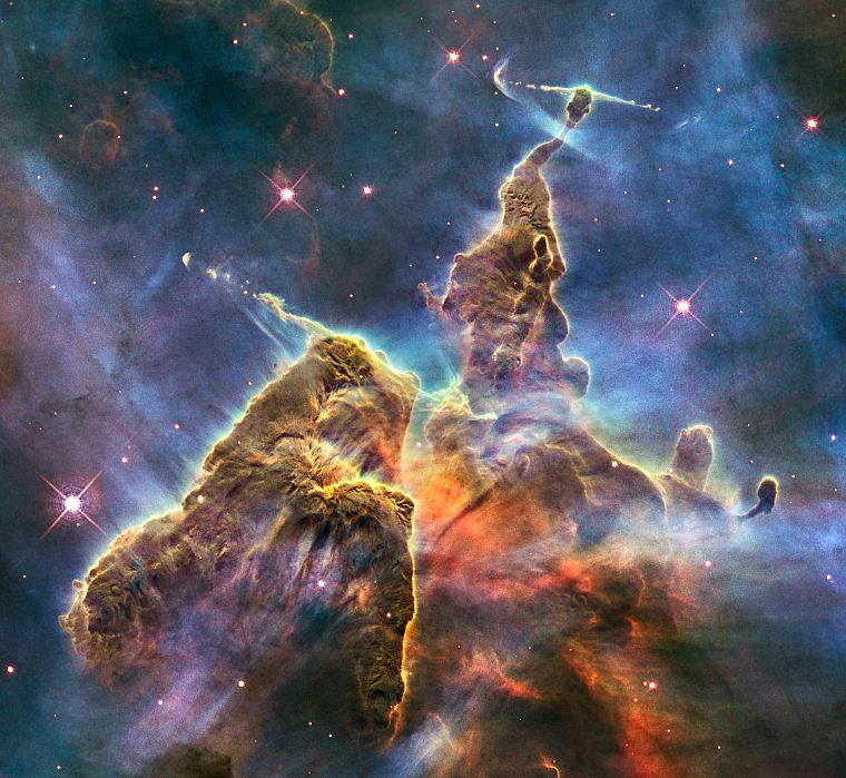 космическое пространство, звезды, туманности, Хаббл - обои на рабочий стол