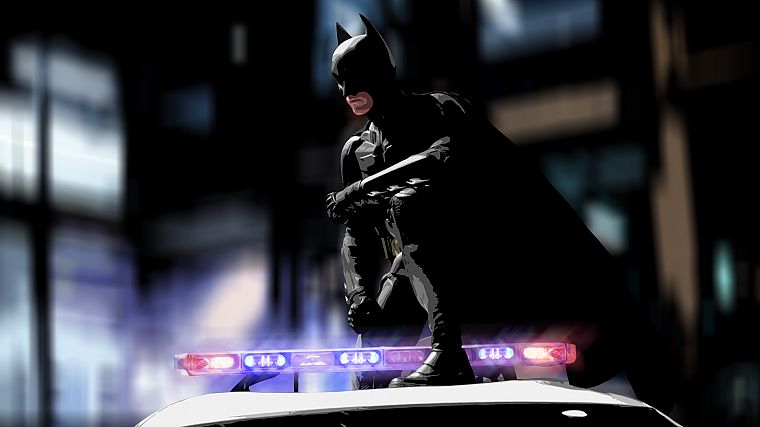 Бэтмен, полицейские машины, Темный рыцарь - обои на рабочий стол