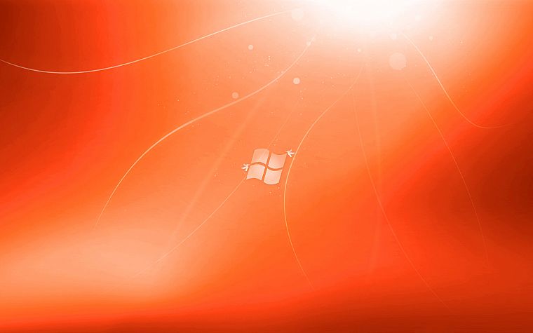 оранжевый цвет, Microsoft Windows - обои на рабочий стол