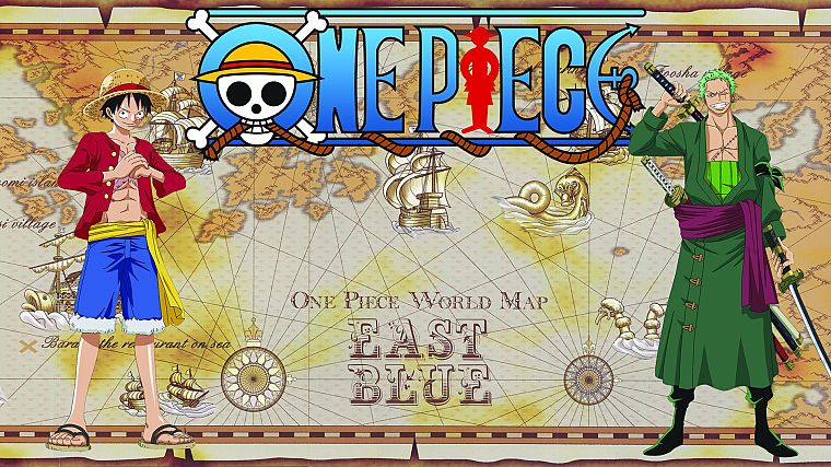 One Piece ( аниме ), Roronoa Зоро, Обезьяна D Луффи - обои на рабочий стол