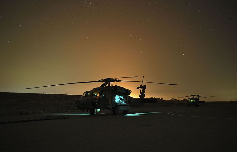 черный цвет, ночь, военный, вертолеты, Сикорский, ястреб, Афганистан, транспортные средства, UH - 60 Black Hawk, Sea Hawk - обои на рабочий стол