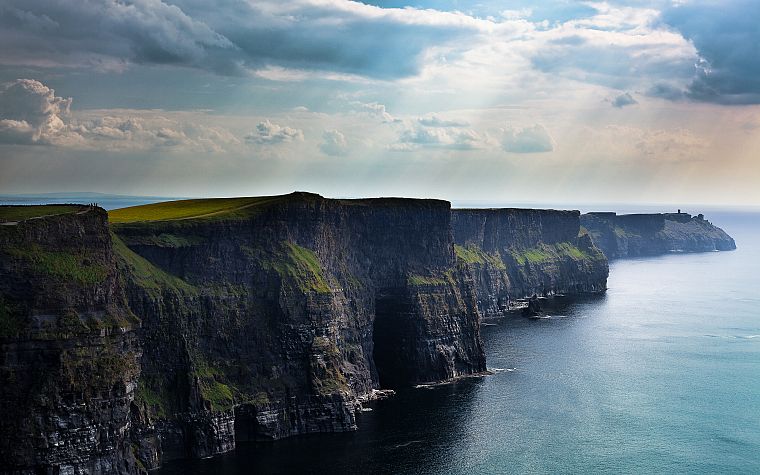 побережье, скалы, Ирландия, Мохер - обои на рабочий стол
