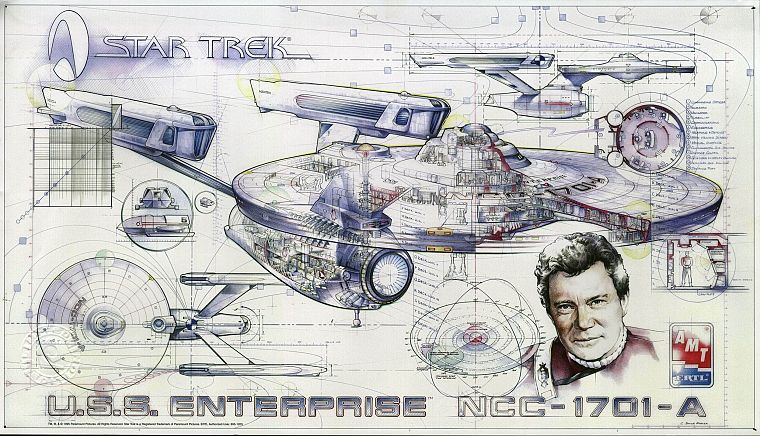звездный путь, Джеймс Т. Кирк, USS Enterprise - обои на рабочий стол