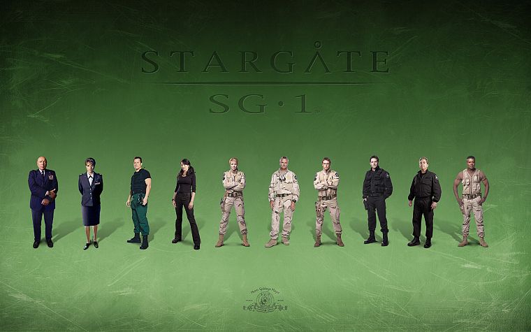 Аманда Таппинг, Stargate SG-1, Клаудия Блэк, Дон С. Дэвис, Ричард Дин Андерсон, Кристофер Джадж, Майкл Шанкс, Терил Rothery, Корин Немец - обои на рабочий стол