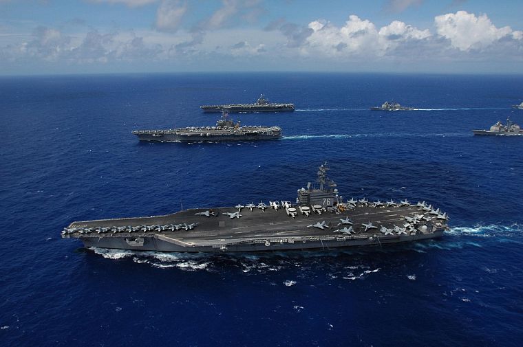военный, ВМС США, авианосцы, флот - обои на рабочий стол