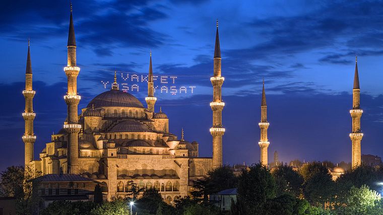 Турция, Стамбул, султан, Голубая мечеть - обои на рабочий стол