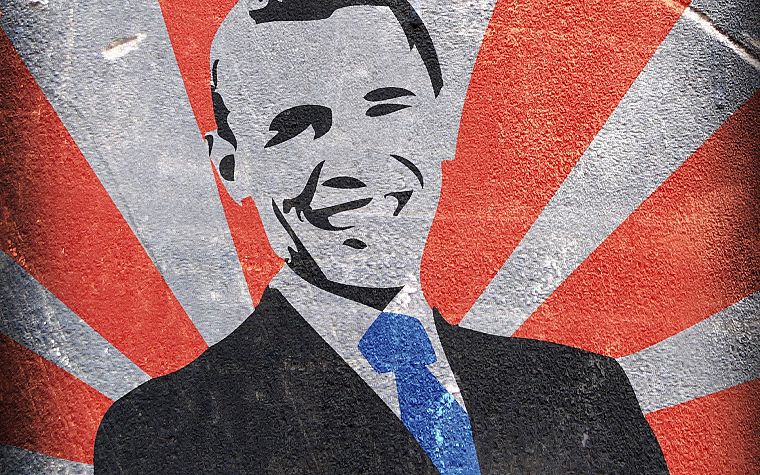 Барак Обама, Grafiti - обои на рабочий стол