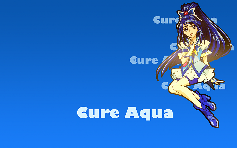 Pretty Cure, простой фон, Лечение Аква - обои на рабочий стол