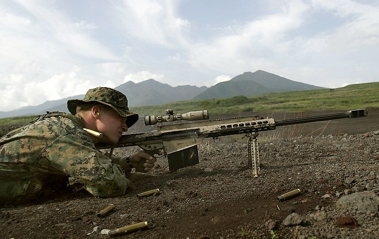 военный, снайперы, USMC, США морской пехоты, 0,50 кал, Барретт M107 - обои на рабочий стол