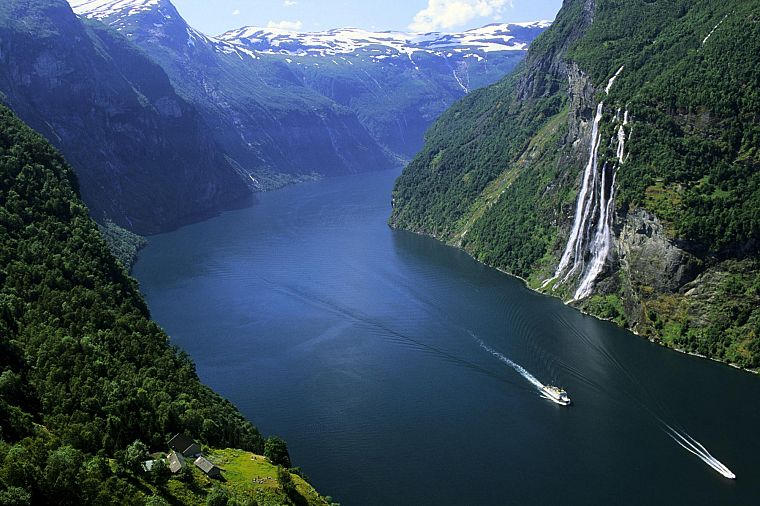 пейзажи, природа, Норвегия, Гейрангер фьорд - обои на рабочий стол