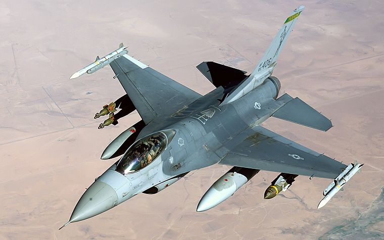 самолет, военный, сокол, бои, Ирак, транспортные средства, F- 16 Fighting Falcon - обои на рабочий стол