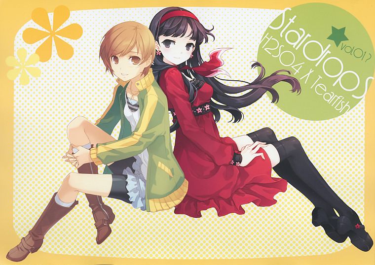 Персона серии, Persona 4, аниме девушки, Сатонака Чи, Amagi Юкико - обои на рабочий стол