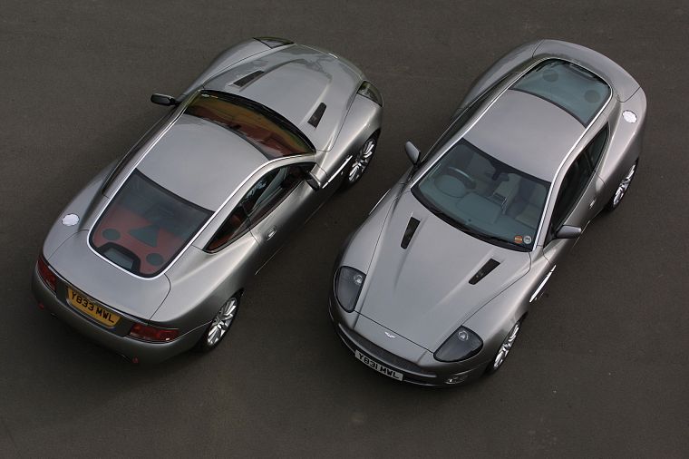 автомобили, Aston Martin V12 Vanquish, вид сверху - обои на рабочий стол