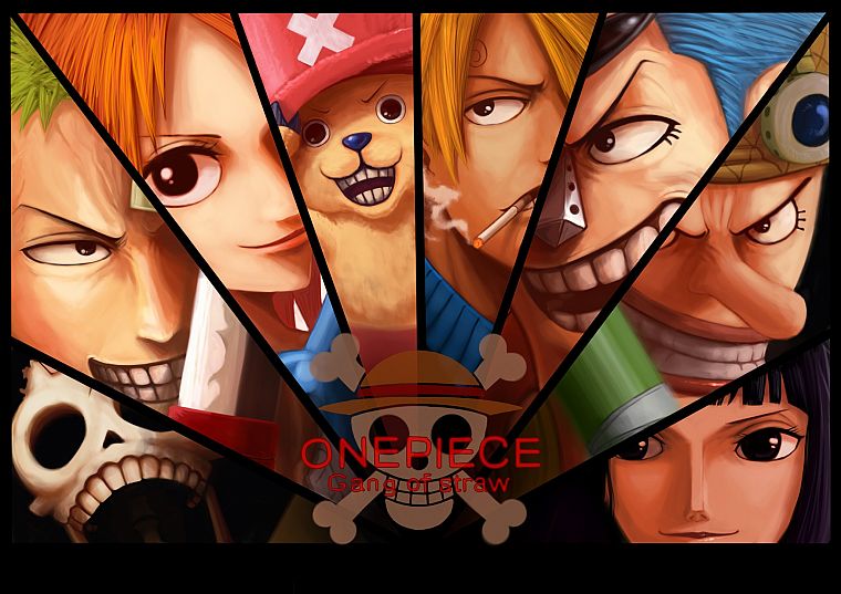 One Piece ( аниме ), Нико Робин, Roronoa Зоро, Фрэнки ( One Piece ), Тони Тони Чоппер, Брук ( One Piece ), Нами ( One Piece ), Санджи ( One Piece ), Ussop - обои на рабочий стол