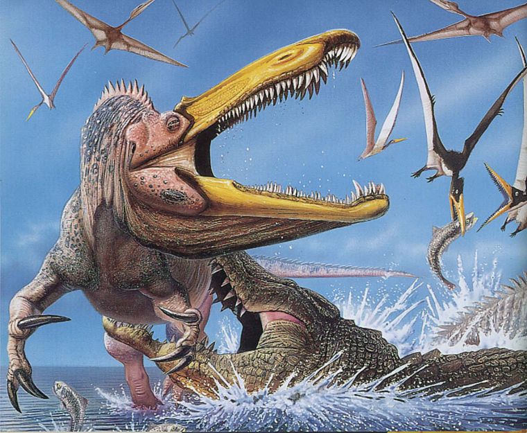 динозавры, крокодилы, Зухомим - обои на рабочий стол