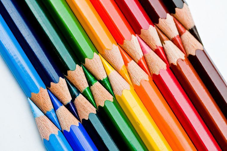 многоцветный, радуга, карандаши - обои на рабочий стол