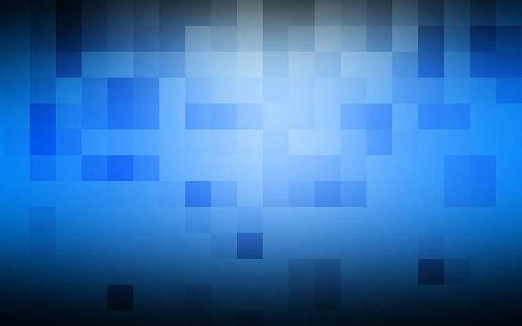 синий, пиксель-арт - обои на рабочий стол