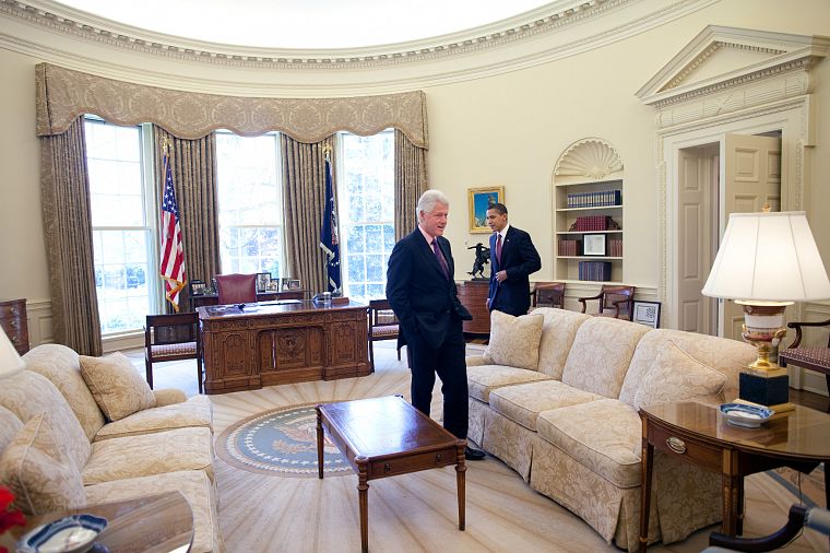 Барак Обама, Билл Клинтон - обои на рабочий стол