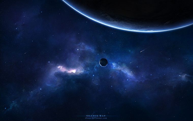 космическое пространство, звезды, планеты, туманности - обои на рабочий стол
