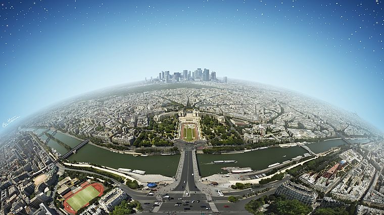 Париж, панорама - обои на рабочий стол