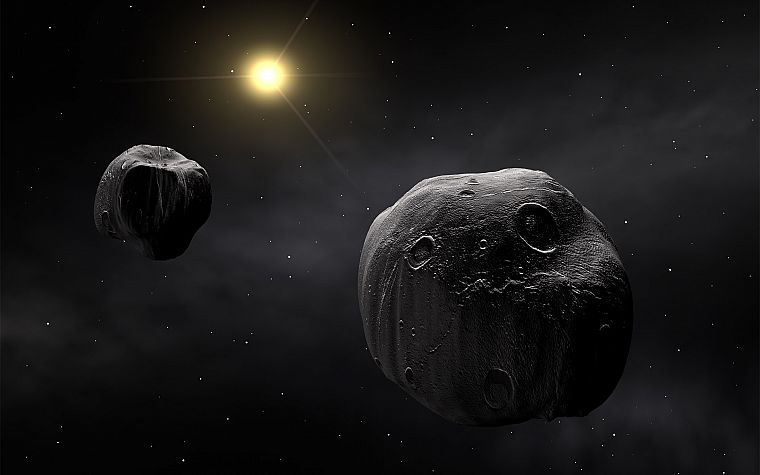 космическое пространство, астероиды - обои на рабочий стол