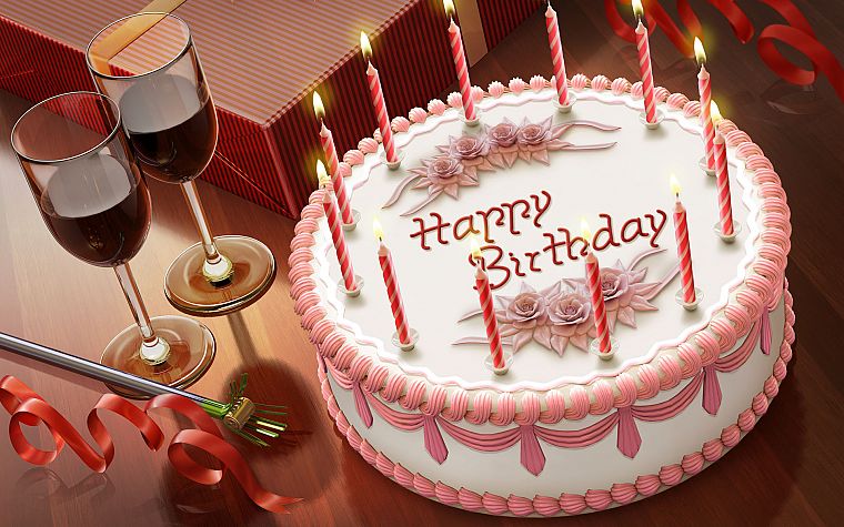 свечи, С Днем Рождения, торты - обои на рабочий стол