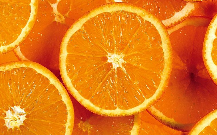 фрукты, еда, апельсины, апельсиновые дольки - обои на рабочий стол