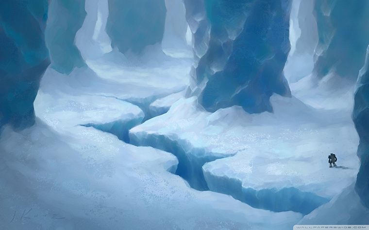 Фэнтази, недопустимый тег, Ледяная пещера - обои на рабочий стол