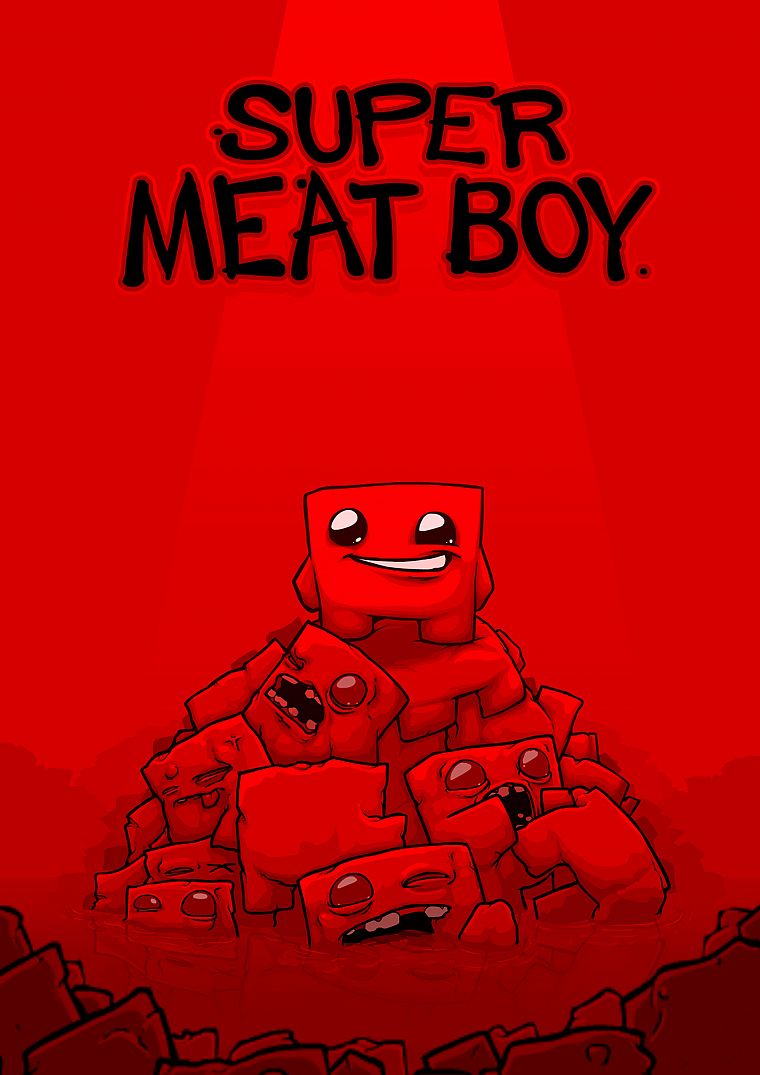 Super Meat Boy, простой фон - обои на рабочий стол
