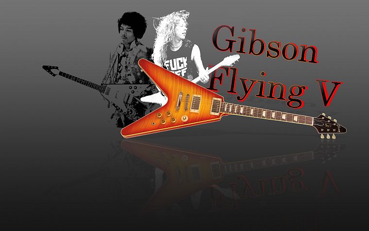 полет, Гибсон, Джими Хендрикс, гитары, Джеймс Хэтфилд, FILSRU - обои на рабочий стол