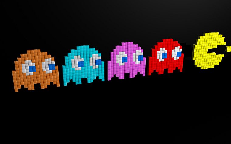 Pac-Man, Pixel - обои на рабочий стол