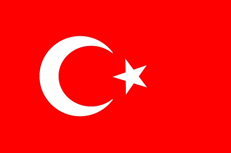 флаги, Турция, простой фон, полумесяц - обои на рабочий стол